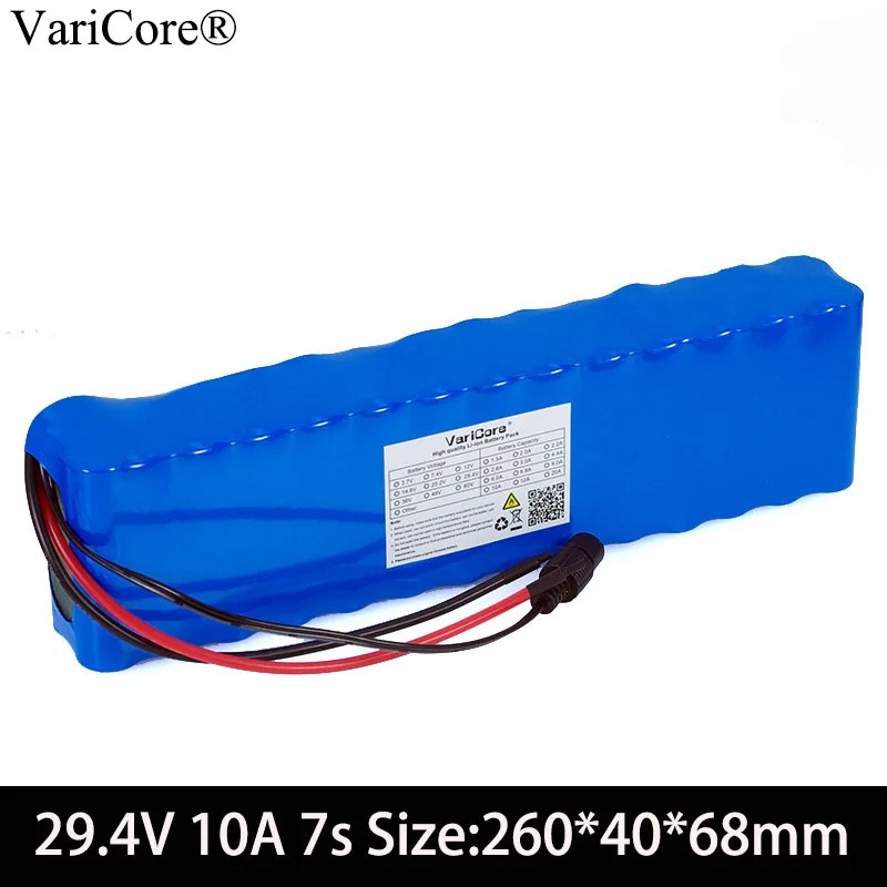 

VariCore 24V 10ah 18650 Battery 29.4V 10000mAh moped lithium ion battery pack +BMS protection