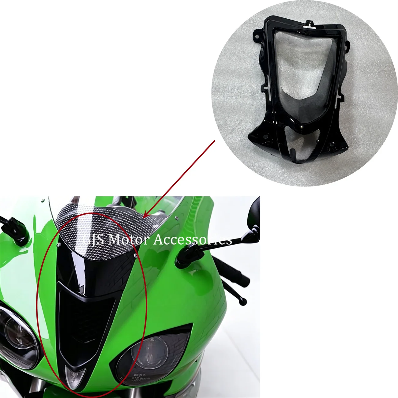 

Motorcycle Front hood Center Cowl Fairing Hood vent Fit For Ninja ZX-6R 636 ZX6R 2007-2008 Yearh