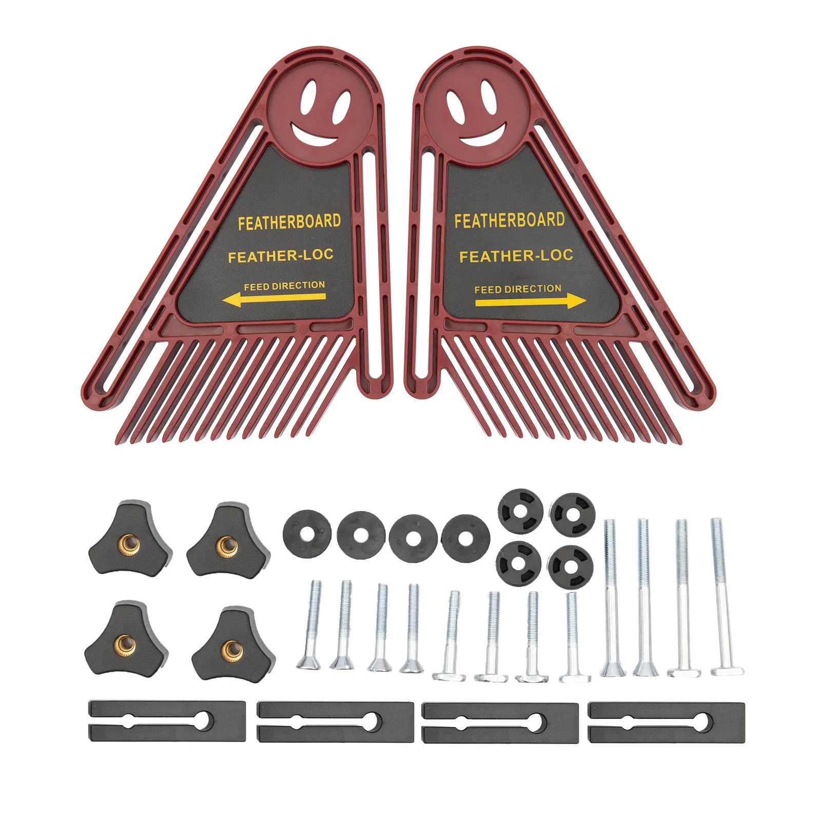 Imagem -04 - Placas de Penas Duplas Ajustáveis Ferramenta para Madeira Mesa Saw Band Fence Router Mesa e Mesa Saw Fence Pcs