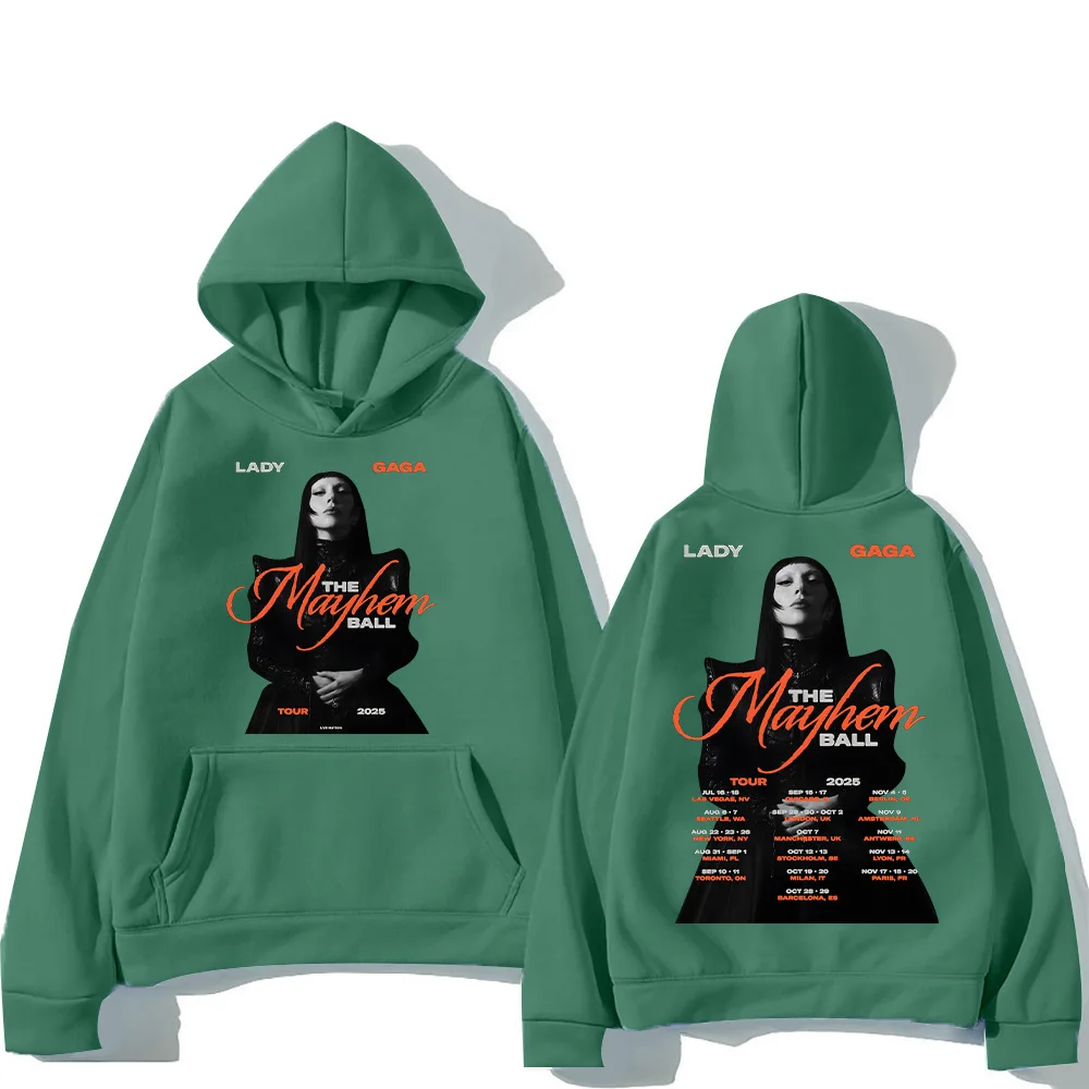 

Lady Gaga The Mayhem Ball Tour 2025 Hoodies Fashion Grunge Women Men Pullover New Aesthetic Sweatshirts Loose-fit Streetwear Y2k