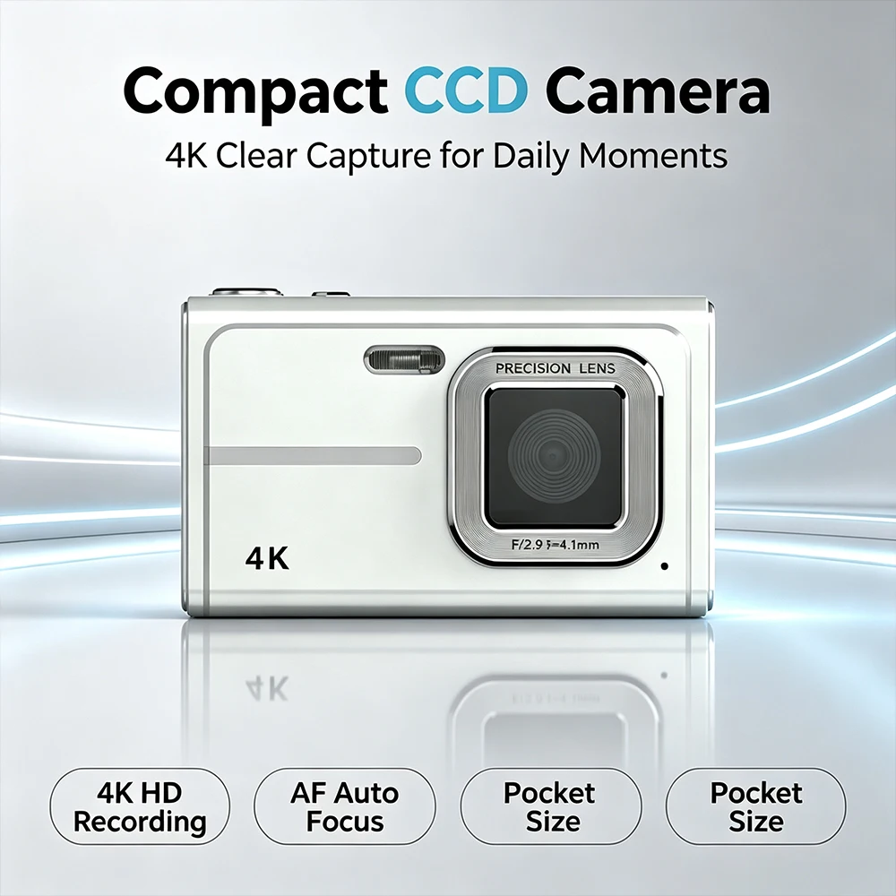 Multicolor Pocket CCD Digital Camera AF Auto Focus Compact Camcorder For Beginners Casual Vlog Recording