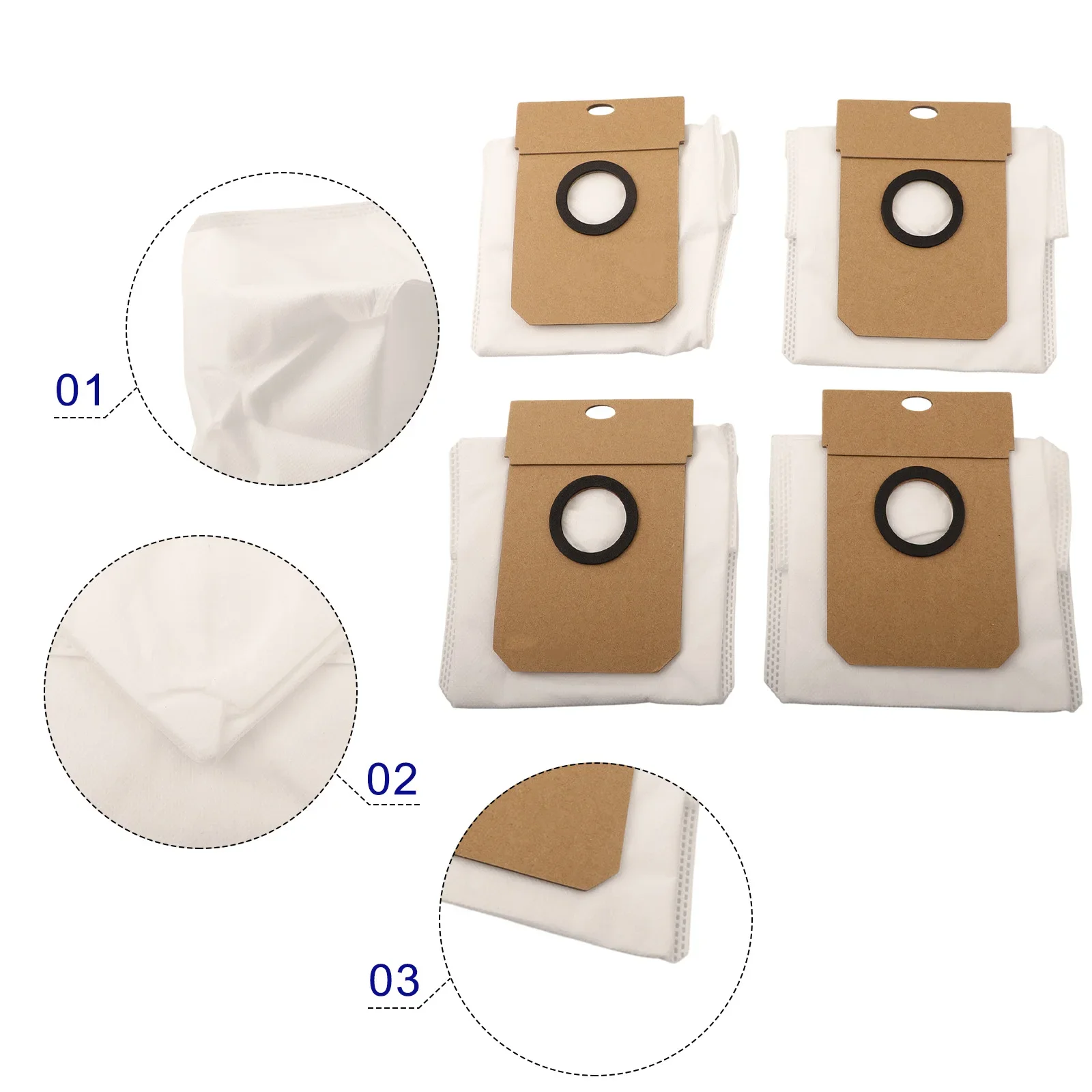 

Maintain Clean Floors Dust Vacuum Bags Replacement Dust Bags White Sturdy Construction Efficient Filtration Large Capacity