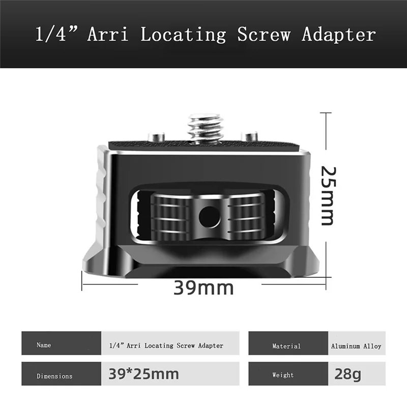 

【HOME-TOOLS!】Universal 1/4" For Magic Arm Arri Locating Screw Adapter With Dual Spring-Loaded Pins 1/4" Screw 1/4" Arri Locating
