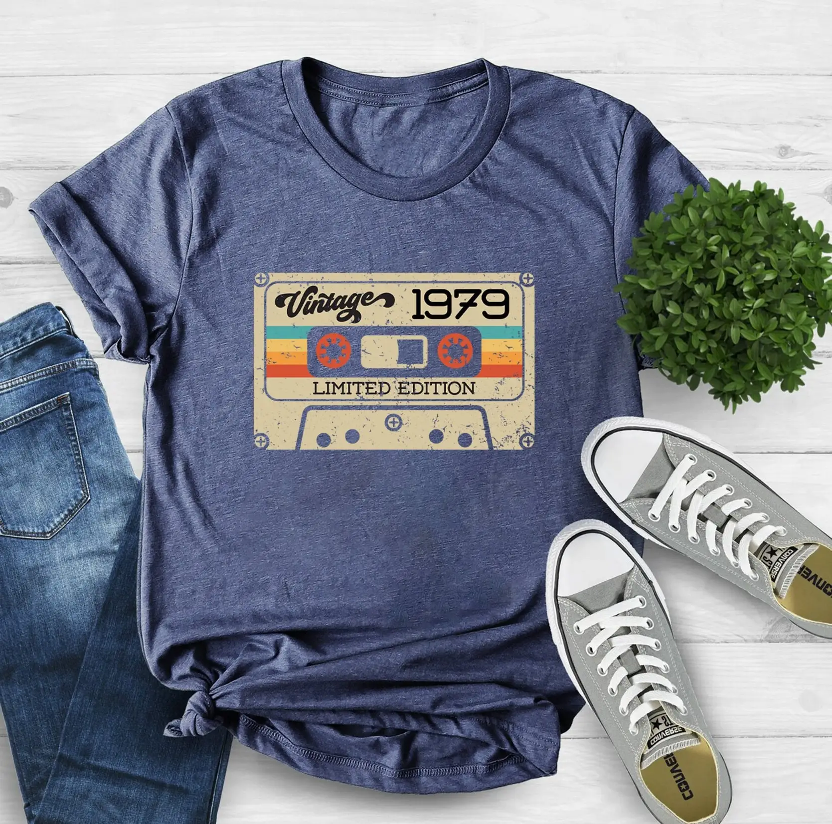 

Vintage 1979 Limited Edition Cassette T Shirt 45Th Birthday Party