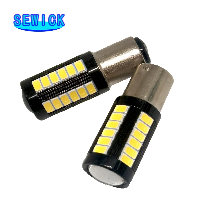 

100Pcs 1156 1157 5730 5630 33SMD LED Bulb P21W Bau15s P21/5W 7440 W21W W21/5W 7443 12V White For Turn Signal Light Reverse Lamp