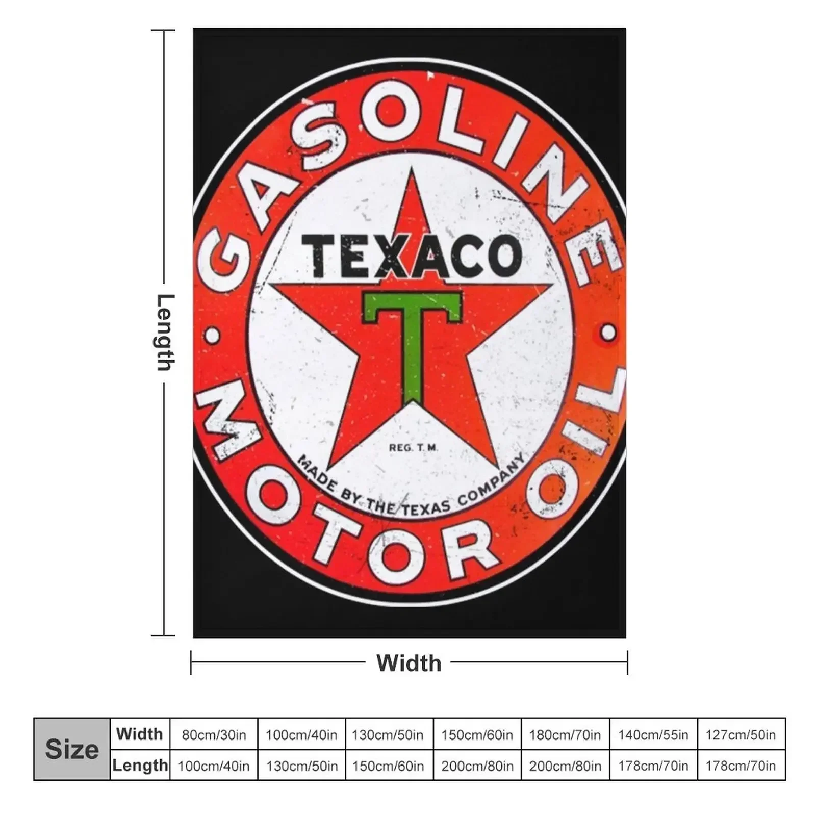 Texaco gasoline motor oil sign Throw Blanket Soft funny gift Blankets