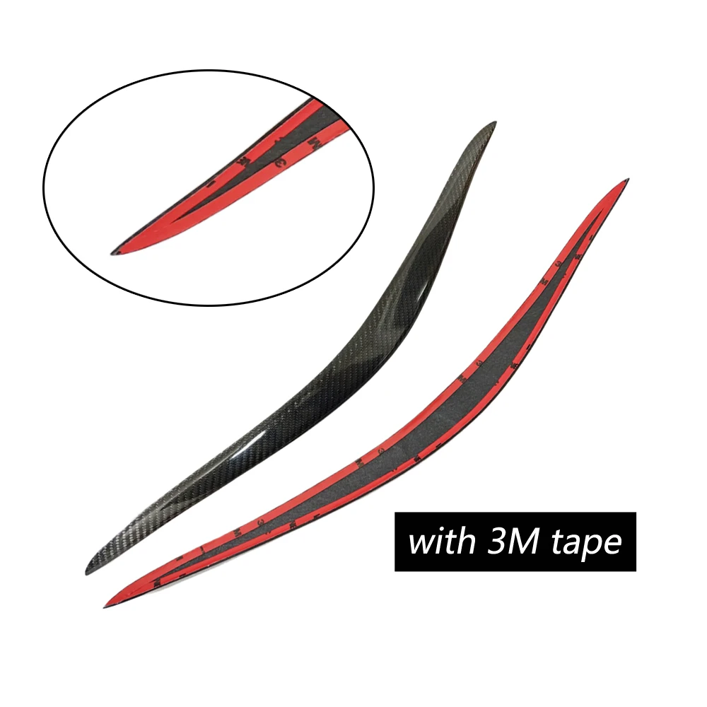 Carbon Fiber Headlights Eyebrow Eyelid Sticker for BMW F87 M2 F22 F23 218i 220i 228i M235i M240i M Sport Coupe 2014 - 2019 2pcs 3