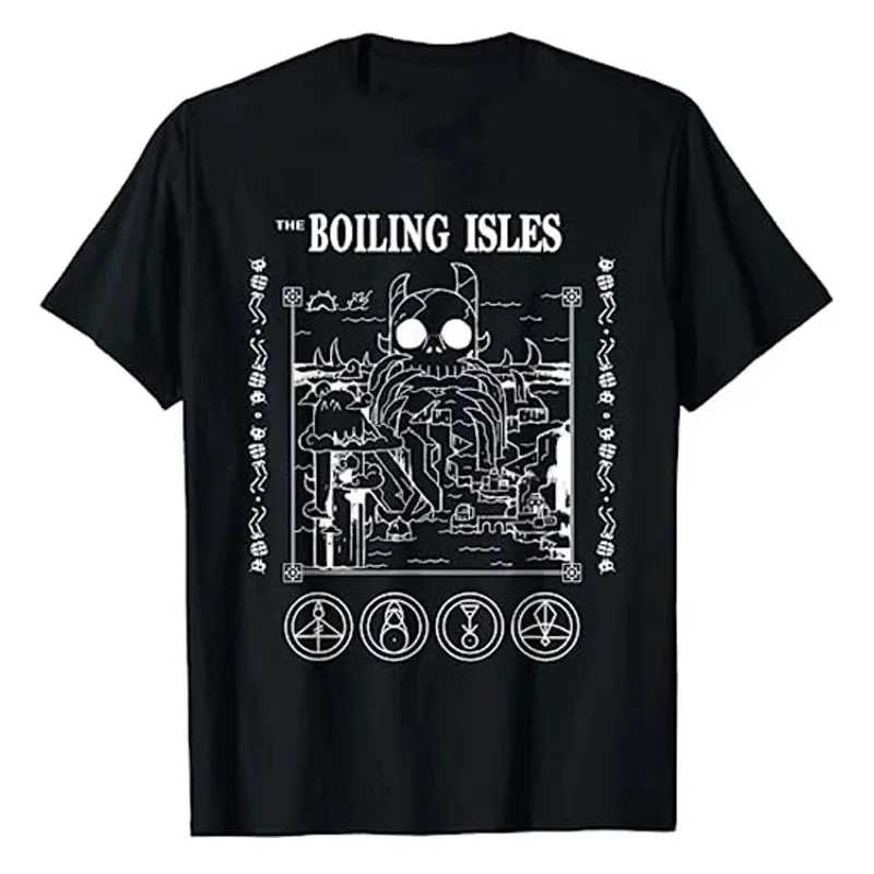 Boiling Islands Owl House Love Short-Sleeved Trendy T-Shirt - Owl Lovers' Patterned Round-neck T-Shirt - Novelty Item