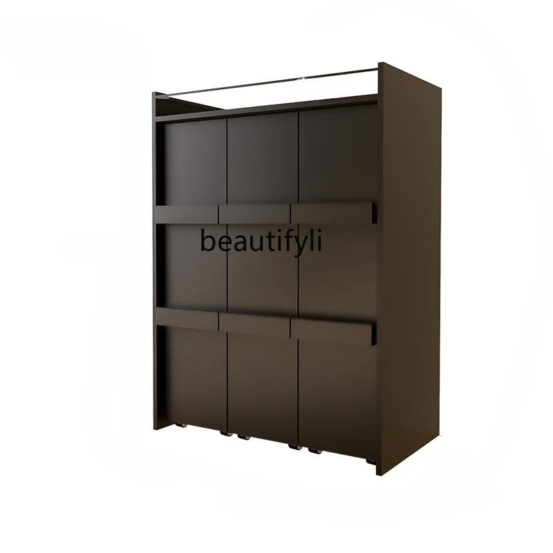 

Nordic Living Room Display Cabinet Home Study Floor Storage Cabinet Simple Push-Pull Magazine Cabinet