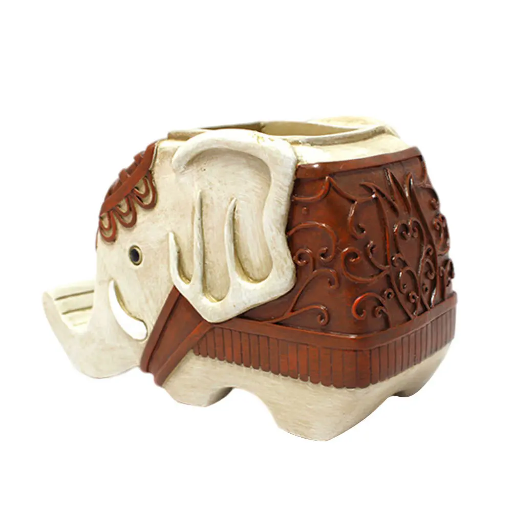 

1Pcs Resin Elephant Phone Stand Creative Desk Organizer for Cell Phone and Pens Suitable Home Office Bedroom Decor Storage