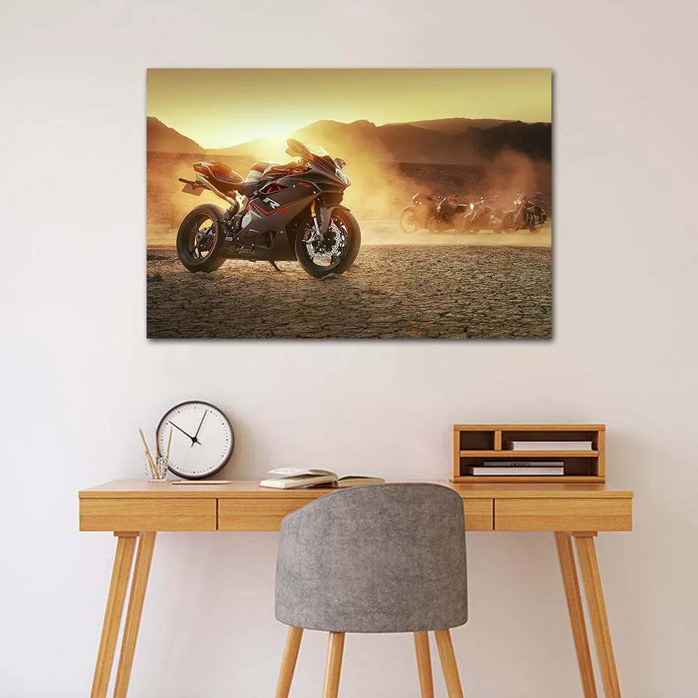 Agusta F4 Motorcycle Canvas Painting Wall Art Sport Bike Poster For Living Room Corridor Home Decoration