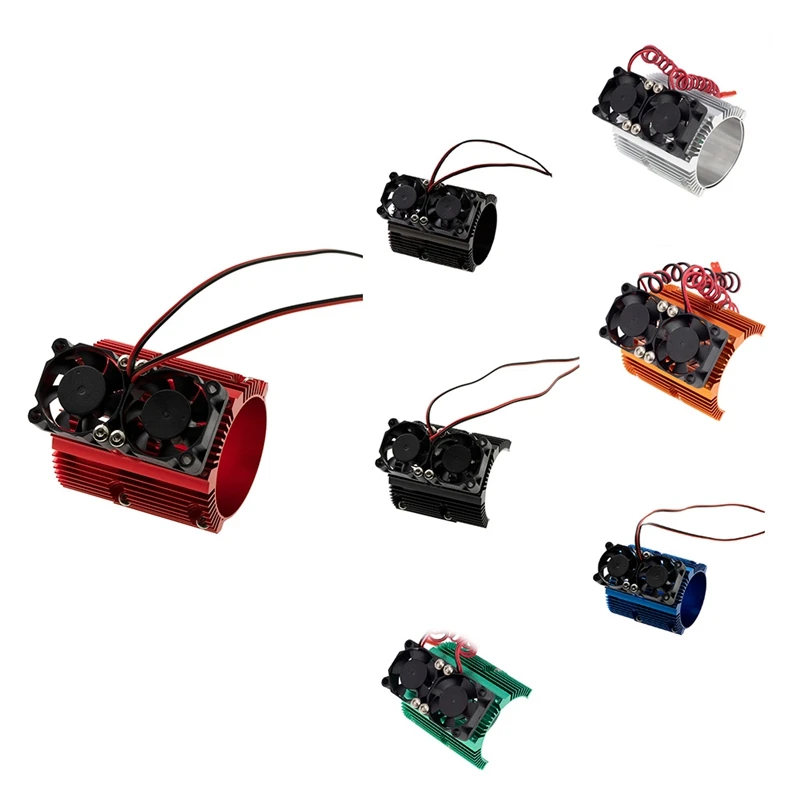 Радиоуправляемый автомобиль 41-43 мм, радиатор с двойным вентилятором, радиатор для высокоскоростного двигателя 1:8 Traxxas, верхний большой S, большой е