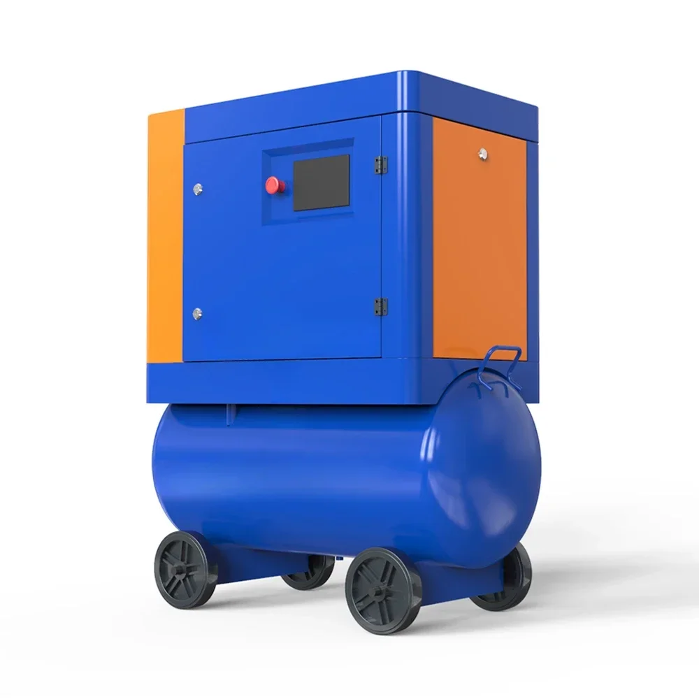 4kw 5.5HP 7/8/10 bar mini mobile rotary screw air compressor XLPM5.5AT