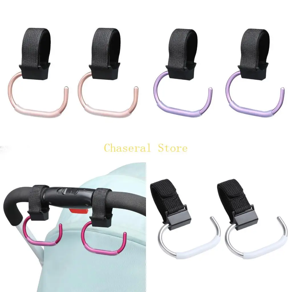 

E7CE 2pcs High Capacity Baby Carriage Hook with Quick Installation for Baby Strollers
