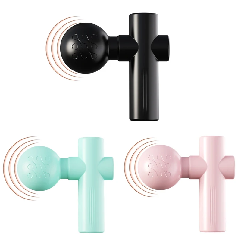 Mini Fascia Gun USB Massage Device Dual Head Silent Muscle Relief Neck Back Waist Fitness Relaxation Vibrating Relieve Fatigue