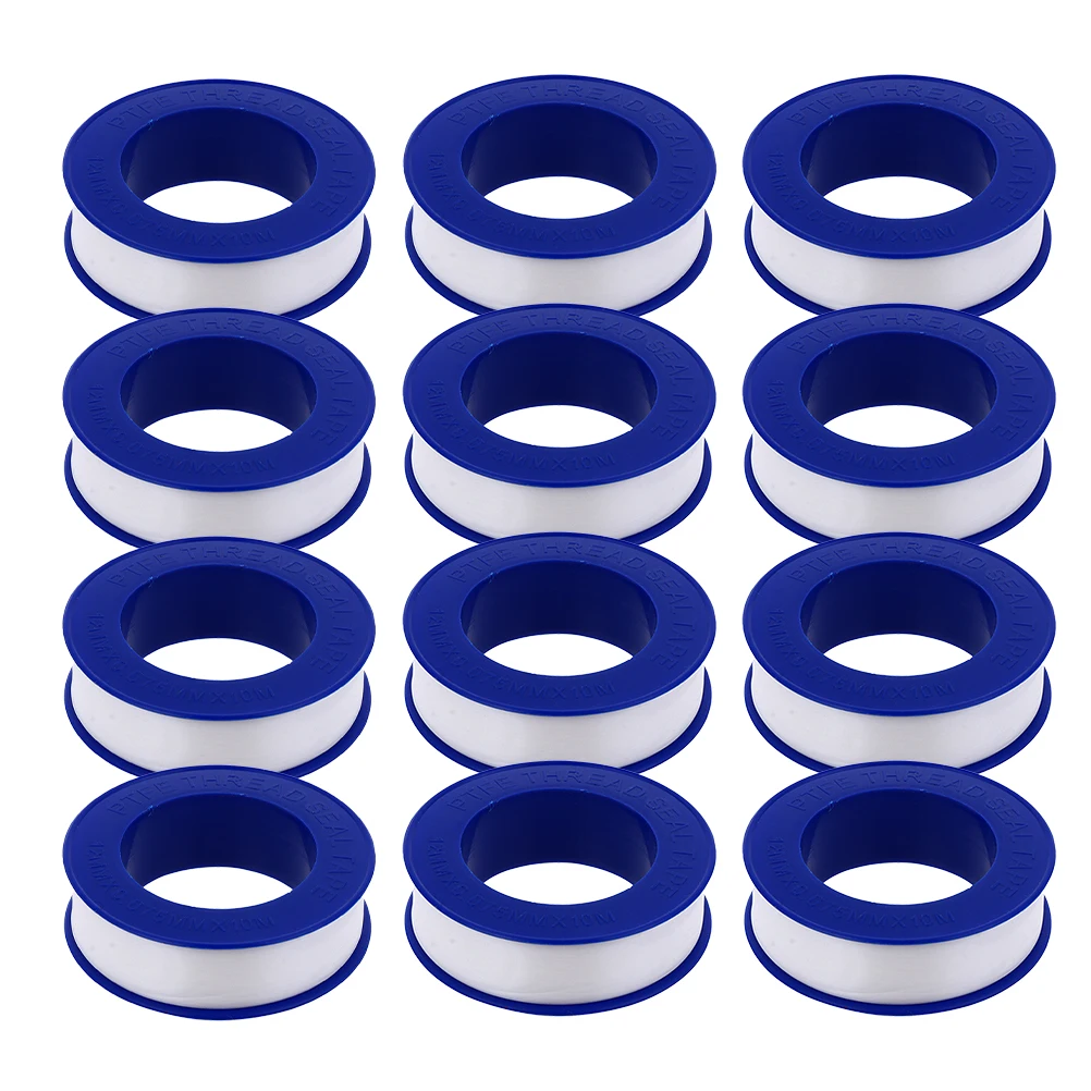 

12 Rolls Tape Raw Sealant Sealing Thread Pipe for Water Leaks Plumbers Garden Hose Plumbing