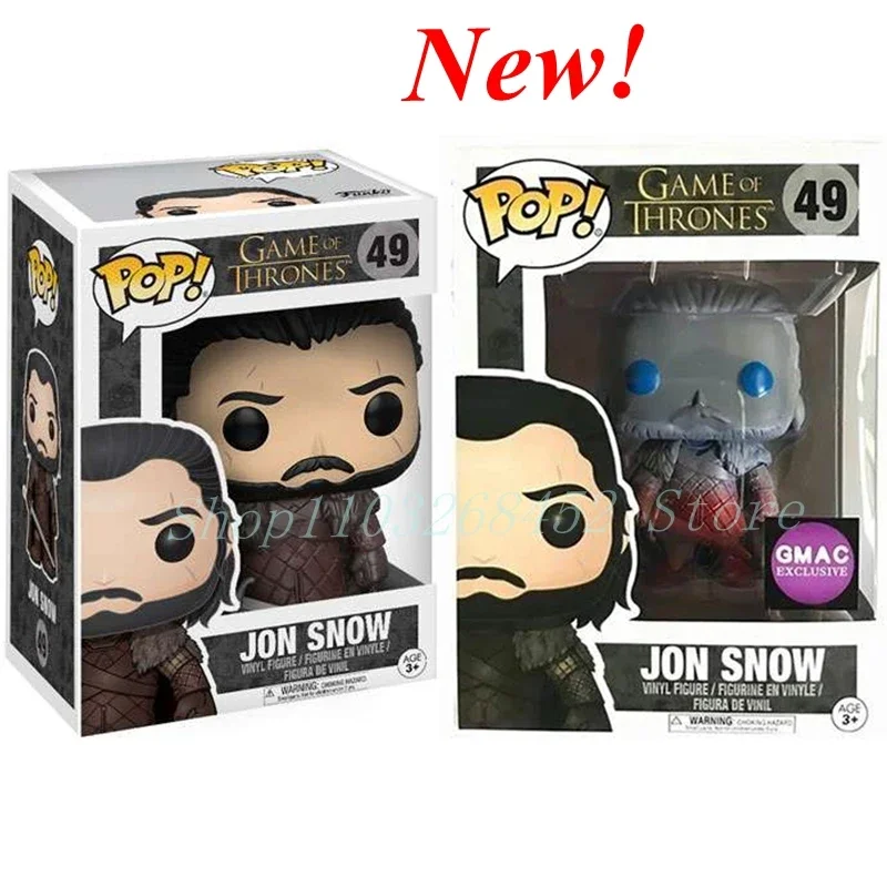 2024 New Funko POP Movies&TV Series Game Throne Regular Jon Snow #49 Exclusive Vinyl Action Figure Collection for Toys Gifts