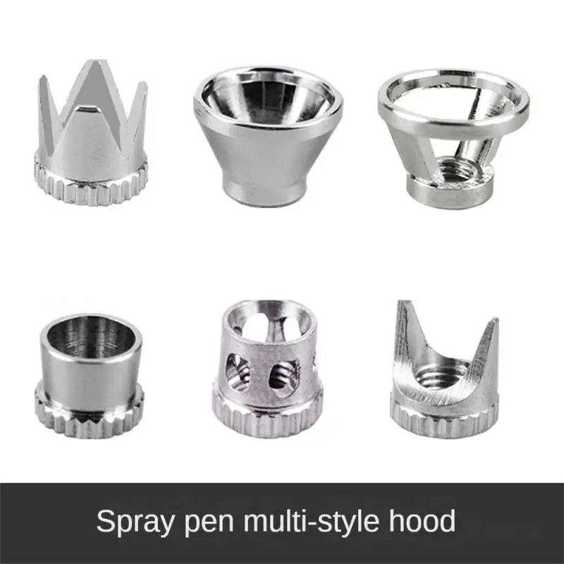 Airbrush Crown Cap Airbrush Body Accessories Universally Applicable Parts Supplies Airbrush Needle Shap Cap Parts Silver