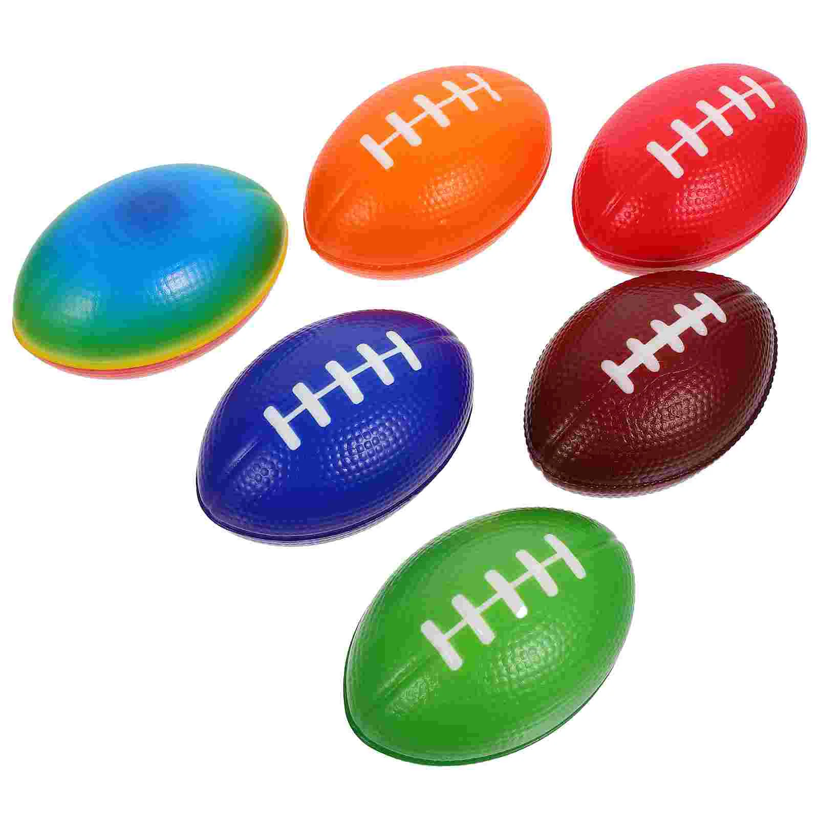 

6 Pcs Rugby Footballs Mini Model Party Favors Decoration PU Sports (Mixed Color) 6pcs Soccer Toy