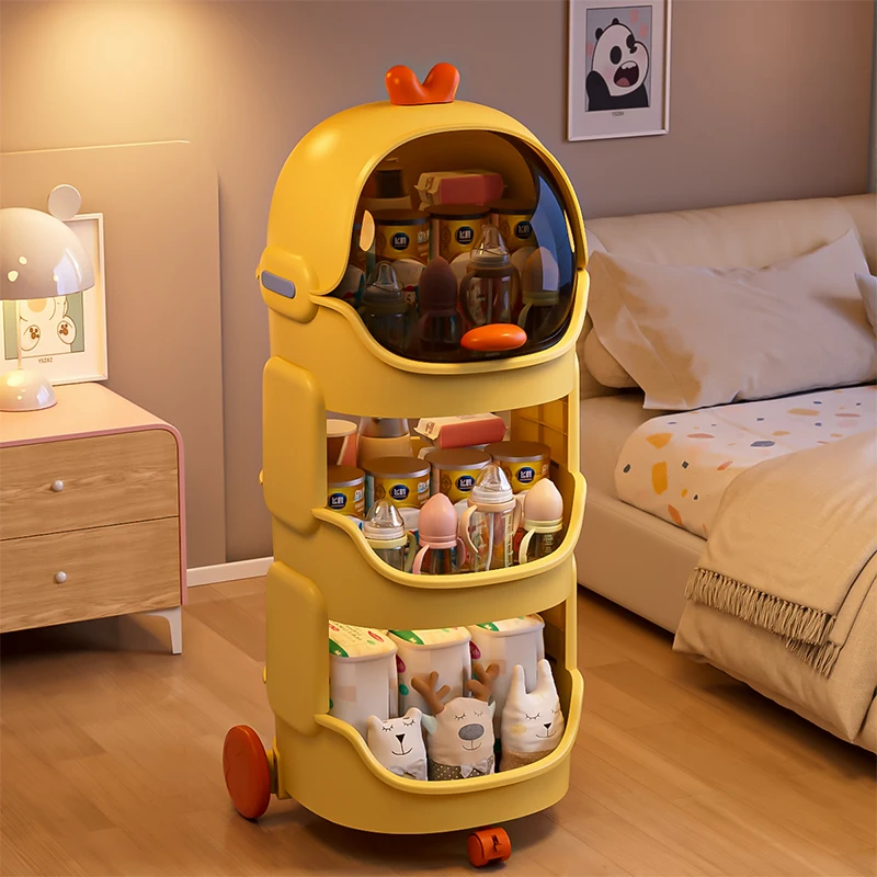 

Cute bedside locker multi-layer removable snack toy storage