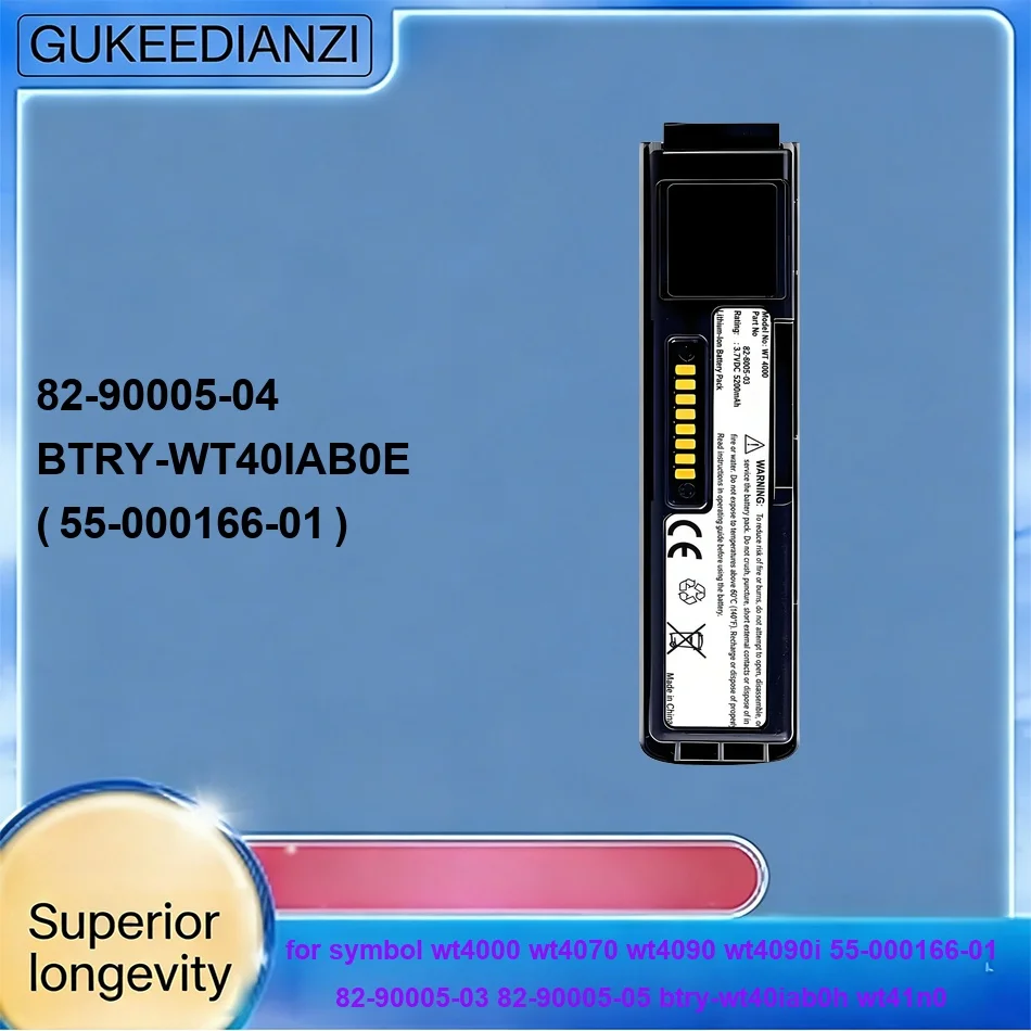 

Аккумулятор 82-90005-04 для Symbol WT4000 WT4070 WT4090 WT4090i 55-000166-01 82-90005-03 82-90005-05 Btry-wt40iab0h wt41n0