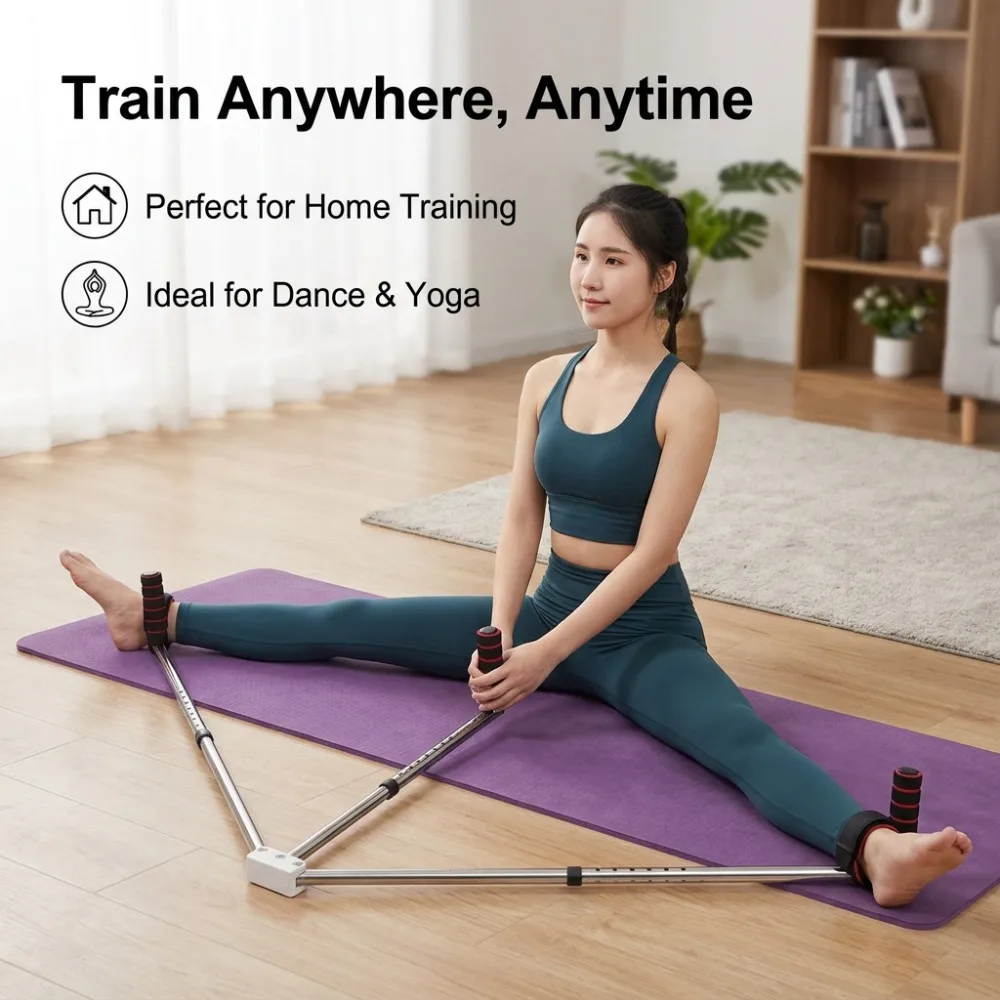 Adjustable 3 Bar Leg Stretcher Machine Stainless Steel Home Yoga Dance Exercise Split Flexibility Training Equipment