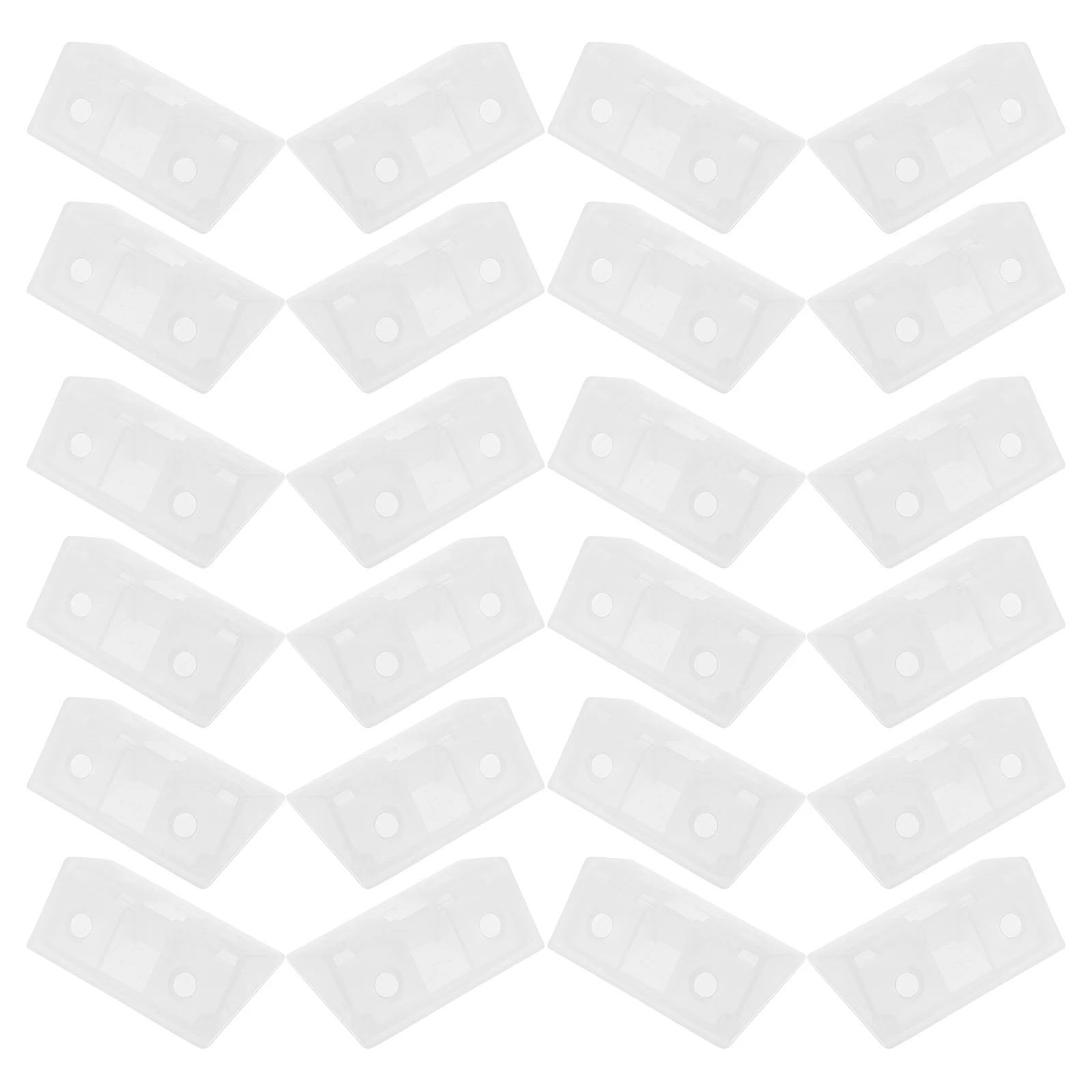 

20pcs Plastic White Corner Bracket Sets L Shape Furniture Joint 90 Degree Right Angle Braces Support For Shelves