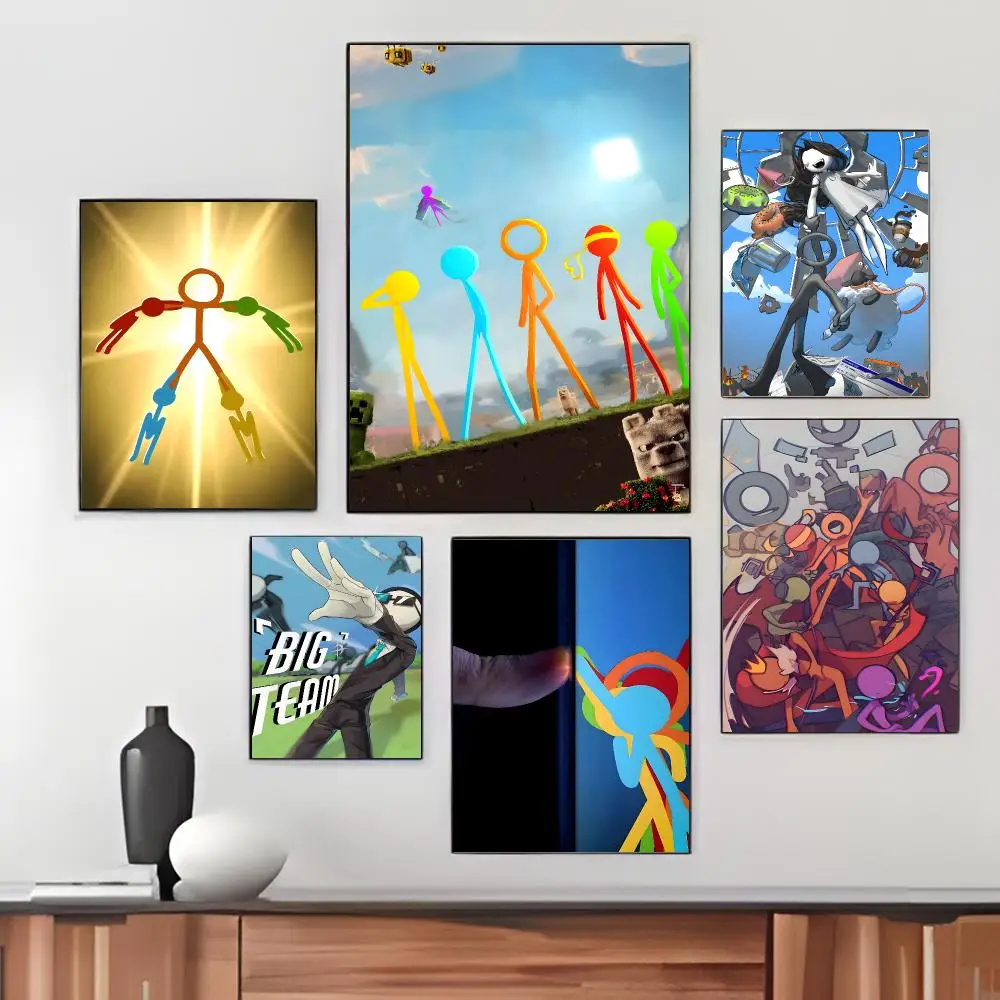 Youtube Animation S-Stick Man Poster Pegatina artistica HD autoadhesiva impermeable para salon dormitorio