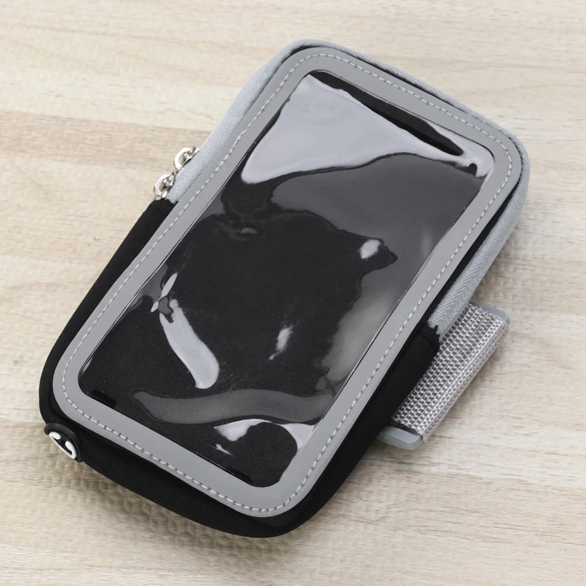 

Sports Arm Bag Waterproof Lightweight Dacron Adjustable High Elastic Belt Running Pouch for Phone Keys Money Earphone Black 6