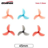 4Pairs Gemfan 45mm 3 Blade Propeller 1mm 1.5mm for FPV RC Freestyle Tinywhoop 1.8inch Cinewhoop Toothpick Drones DIY Parts 45mm