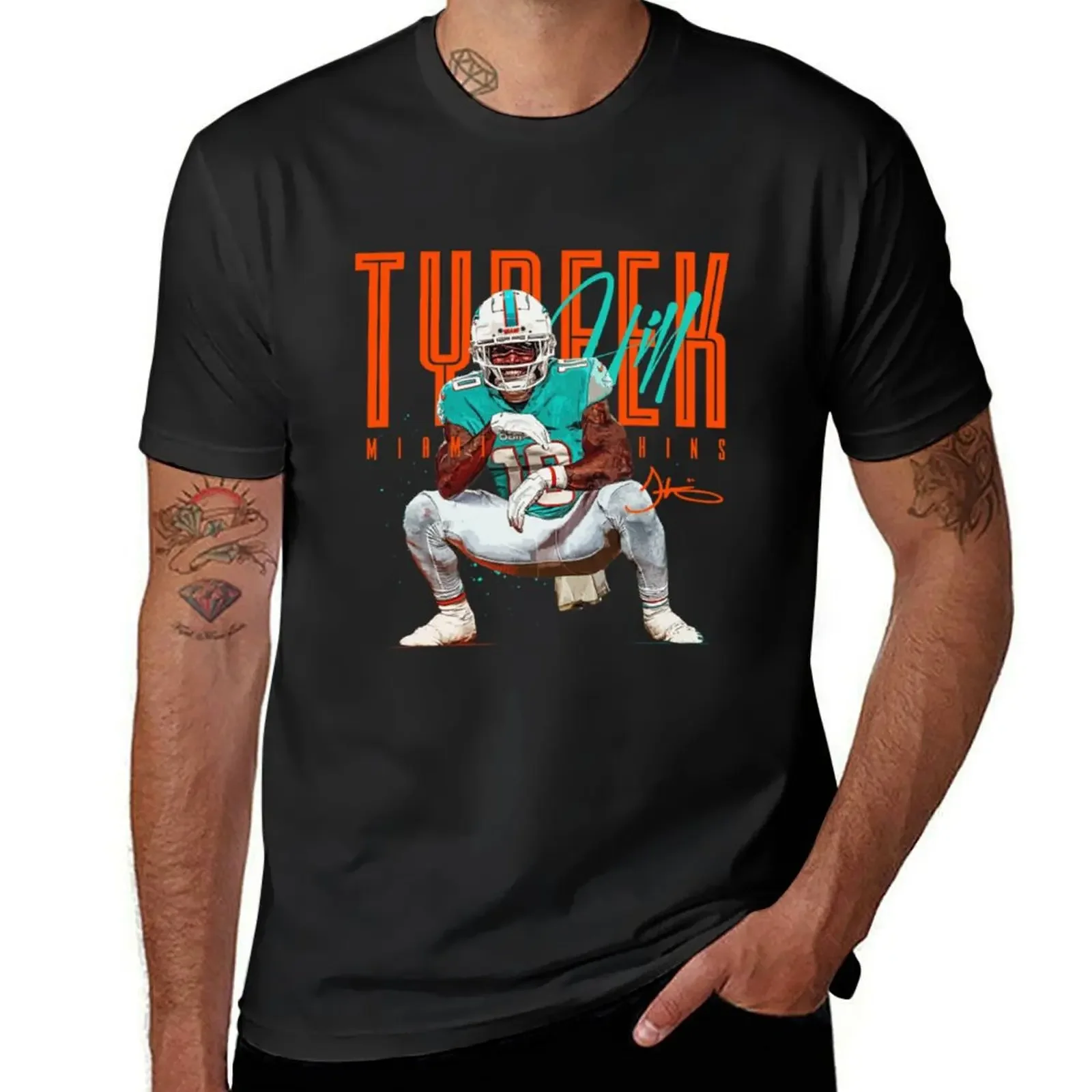 Tyreek Hill T-Shirt vintage basketball graphic tees fitted t shirts for men