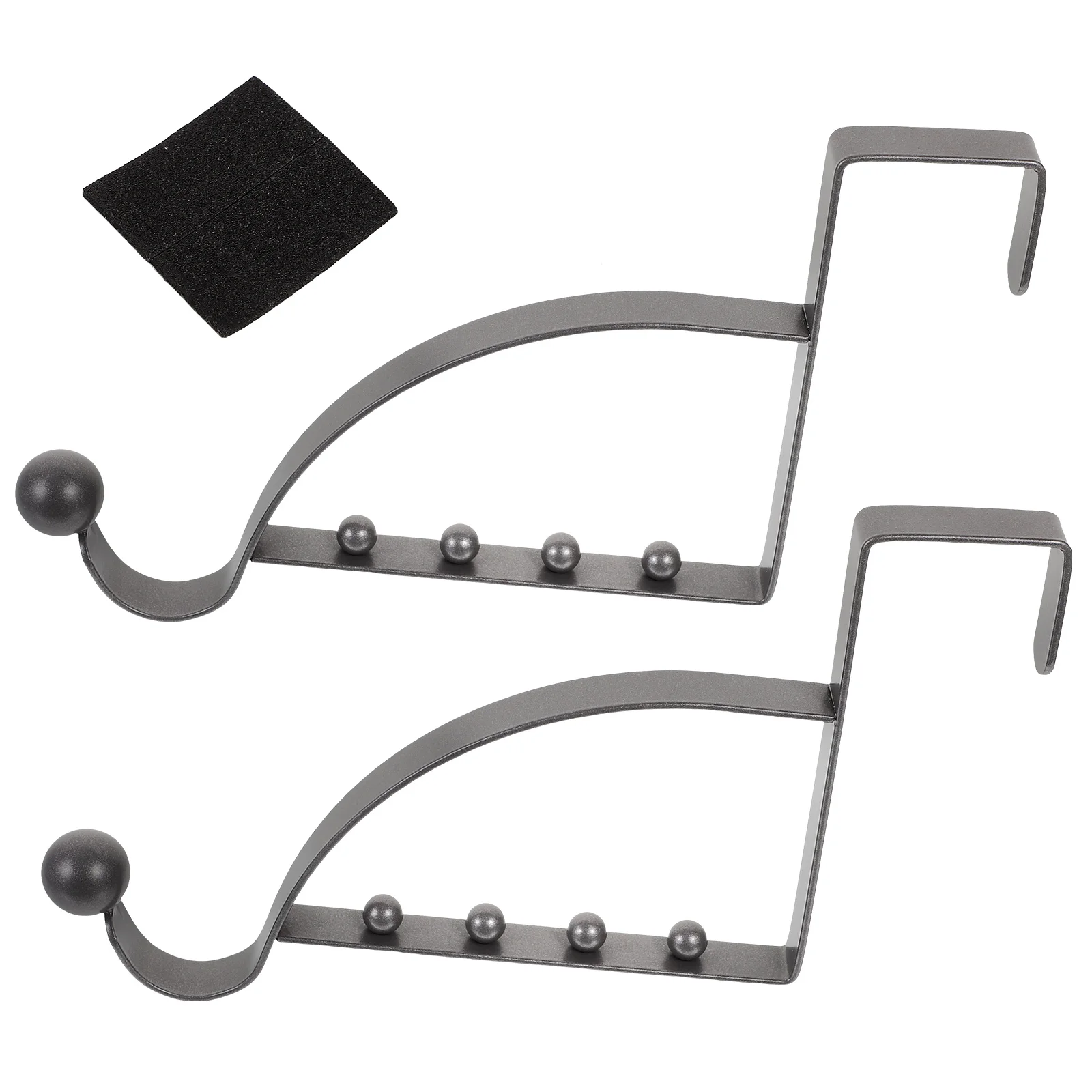 

2 Pcs Porch Storage Hook behind The Door Single over Hooks Carbon Steel