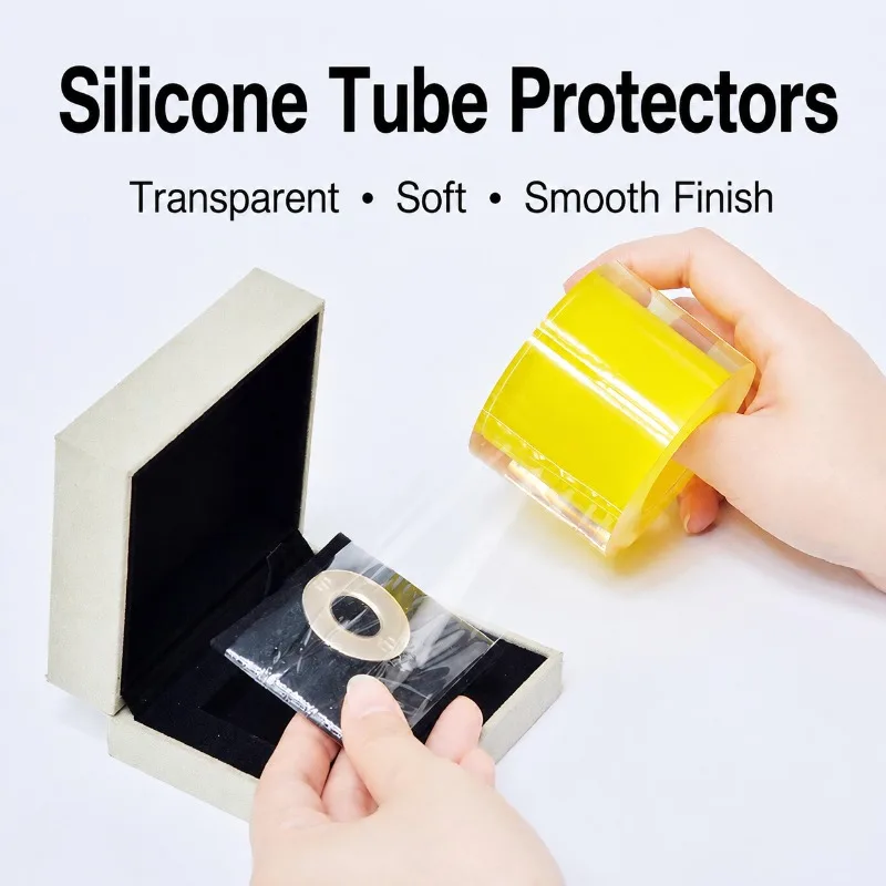 PVC Transparent Jewelry Packaging Film Roll, Thick Scratch-Proof Protective Wrap for Bracelets Rings Necklaces