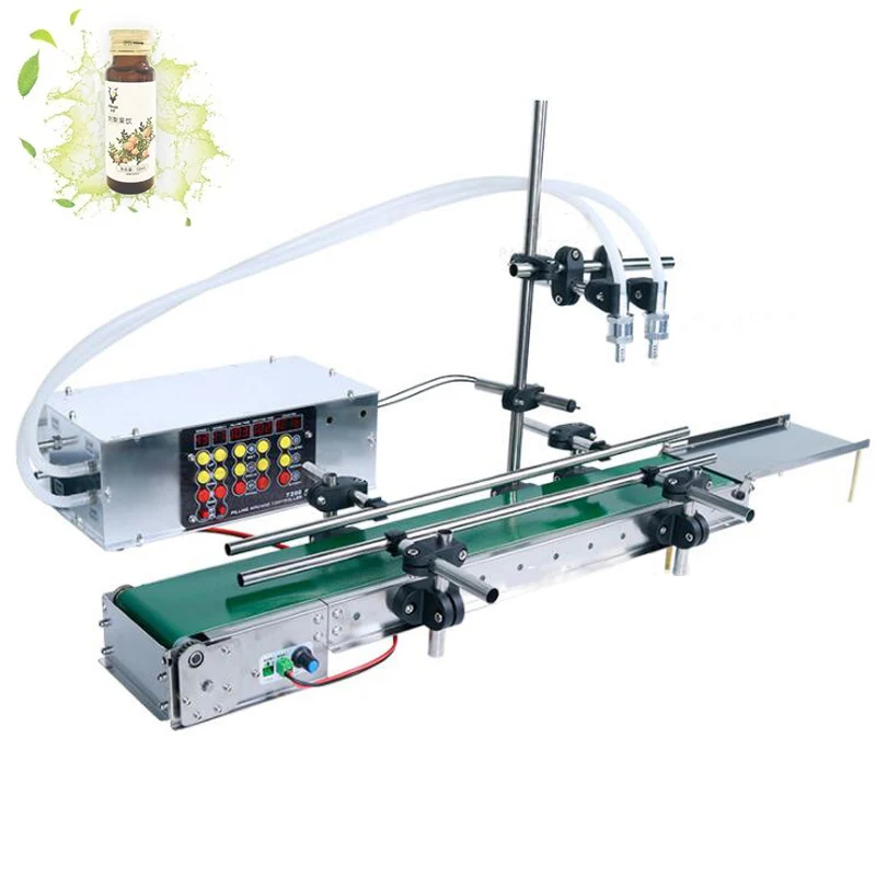 Desktop Production Line Automatic Peristaltic Pump Small Liquid Filling Machine Four Line Conveyor Belt Filling Machine