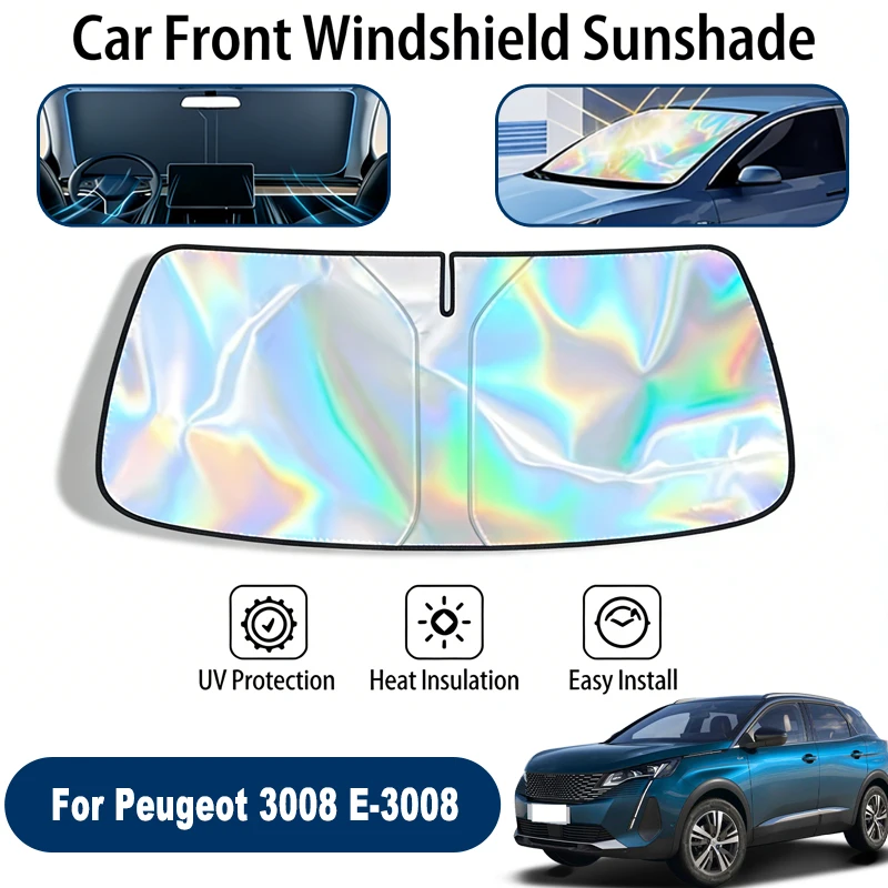 

Солнцезащитный экран для лобового стекла Peugeot 3008 E-3008, складной, отражающий УФ-излучение, защитный чехол для переднего стекла, аксессуары