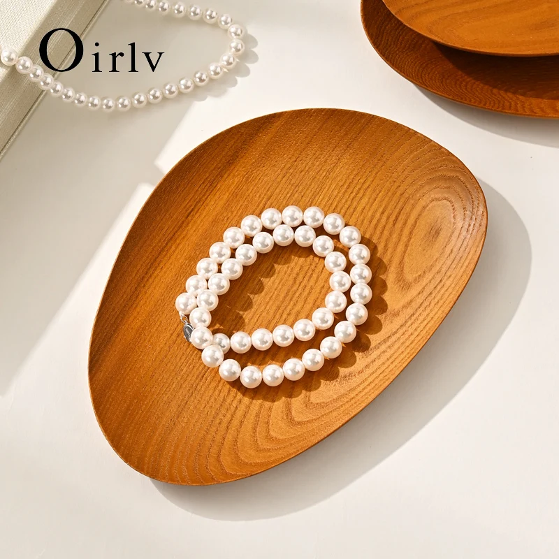 

Oirlv Wood Jewelry Display Tray Ring Bracelet Earring Tray Bracelet Jewelry Viewing Tray Jewelry Ornament Counter Showcase Props