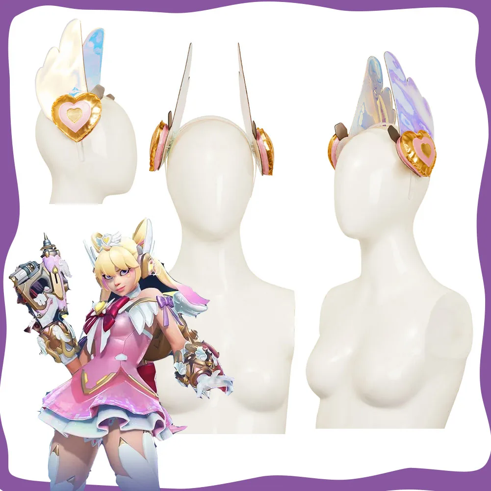 

Juno Cosplay Earmuff Headband Roleplay Game OW Costume Accessories PU Headwear for Women Fantasy Props Halloween Carnival Party