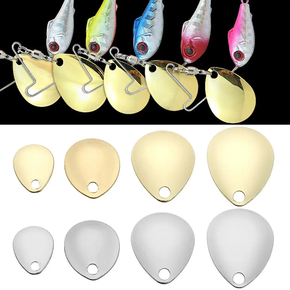 20pcs/lot Fishing Spinner Rings Blades Smooth Nickel Spoons Plaice Tackle Craft DIY Bait Fishing Tool Lure Accessories