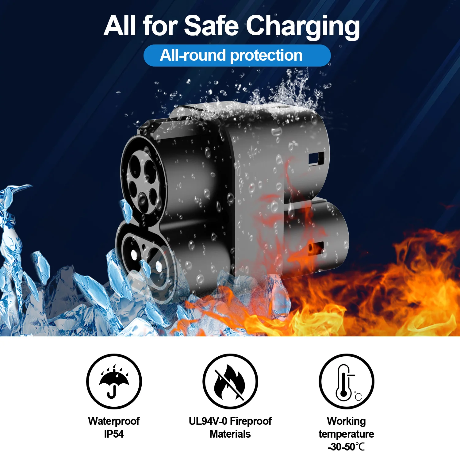 Kolanky 250A CCS1 إلى CCS2 محول مركبة كهربية سيارة CCS1 إلى CCS2 محول تيار مستمر شحن سريع محطة شحن عامة #3