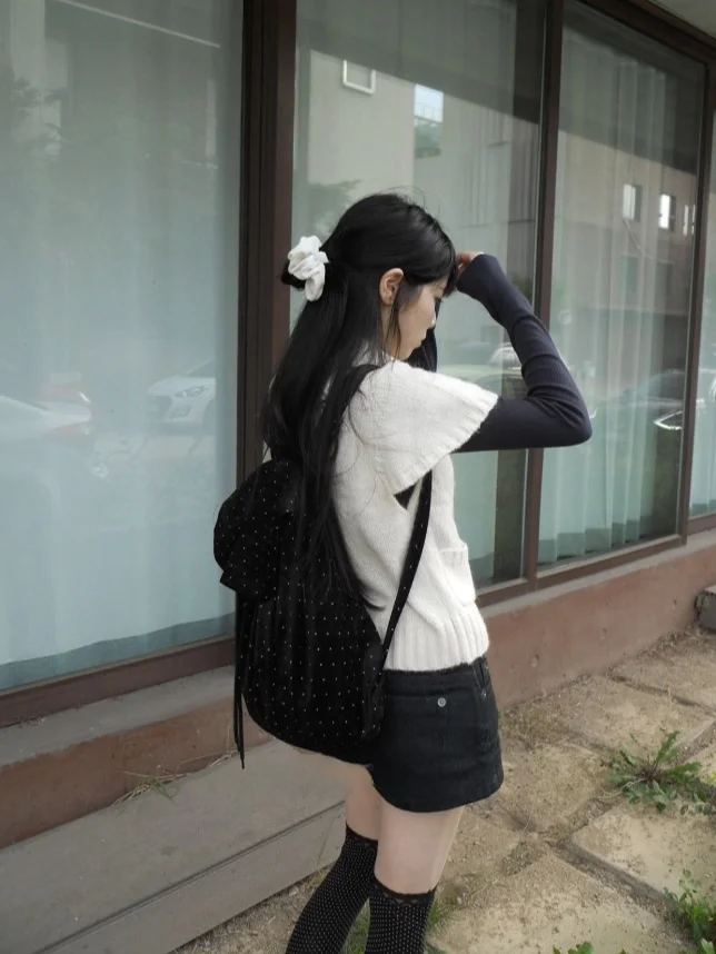 Retro Early Girl Sle Knitted ort Sve Open Cardigan Women's Faion Autumn Winter ket Design Soft Combed Korean Sle