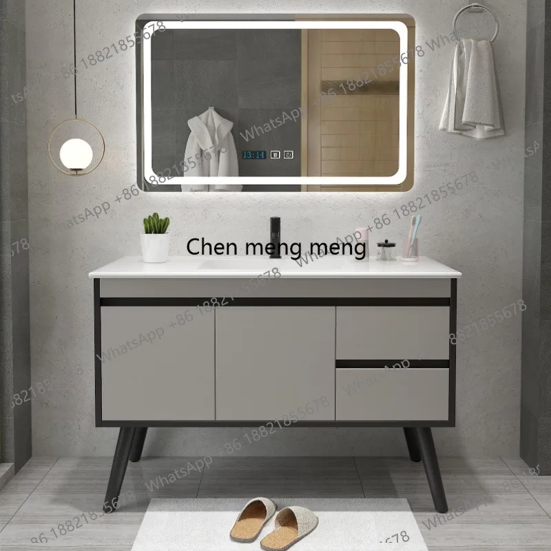 

Nordic smart bathroom cabinet combination light luxury modern simple bathroom bathroom washstand cabinet