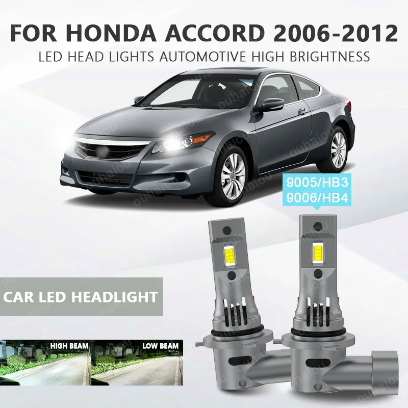 

2PCS CANbus For Honda Accord 2006 2007 2008 2009 2010 2011 2012 LED Headlights 9005 HB3 9006 HB4 High Low Beam 12V BulbS 20000LM