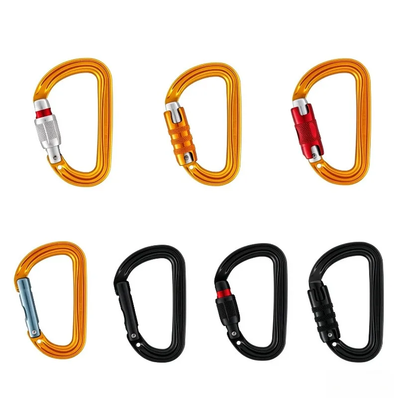 Rock Climbing Locking Carabiner M39A Outdoor Load-bearing Safety Buckle Mountaineering Quick Hook Climbing Gear