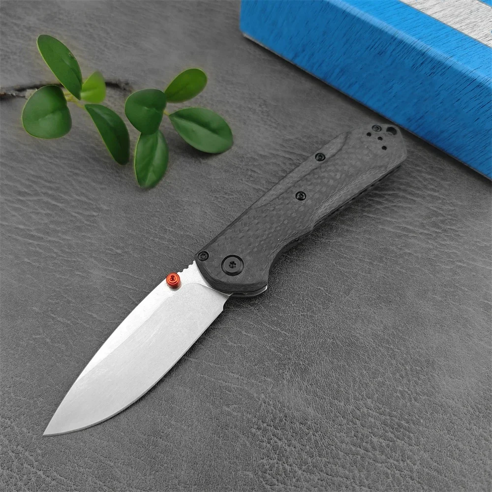 

NEW Camping Mini Freek 565-1 Carbon Fiber Handles Pocket Folding Knife D2 Blade Outdoor EDC Tactical Knives Camping Hunting Tool