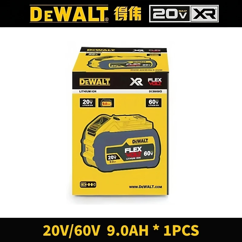 Original Flexvolt DEWALT 20V/60V Battery, for DCB606 DCB205 DCB206 DCB609 Power Tool 20V Battery, 5AH 6AH 9AH Dewalt Battery image 3