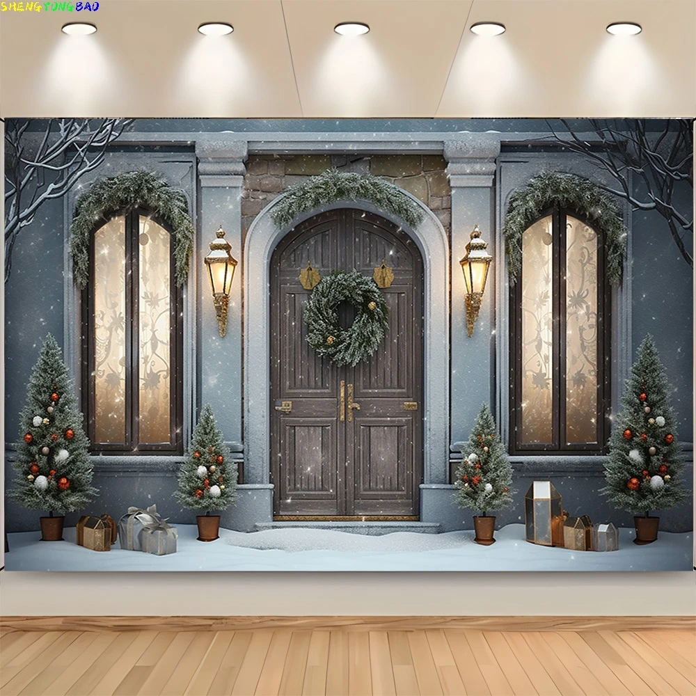 New Year Christmas Day Festival Photography Backdrop Fireplace Winter Living Room Gift Holiday Photo Studio Background RS-29