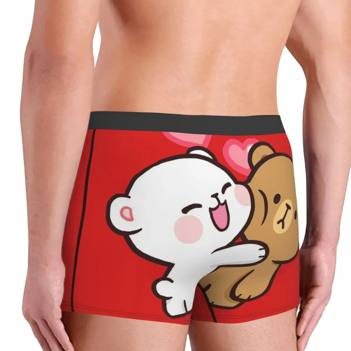 Milk And Mocha Underpants Breathbale Panties Male Underwear Print Shorts Boxer Briefs