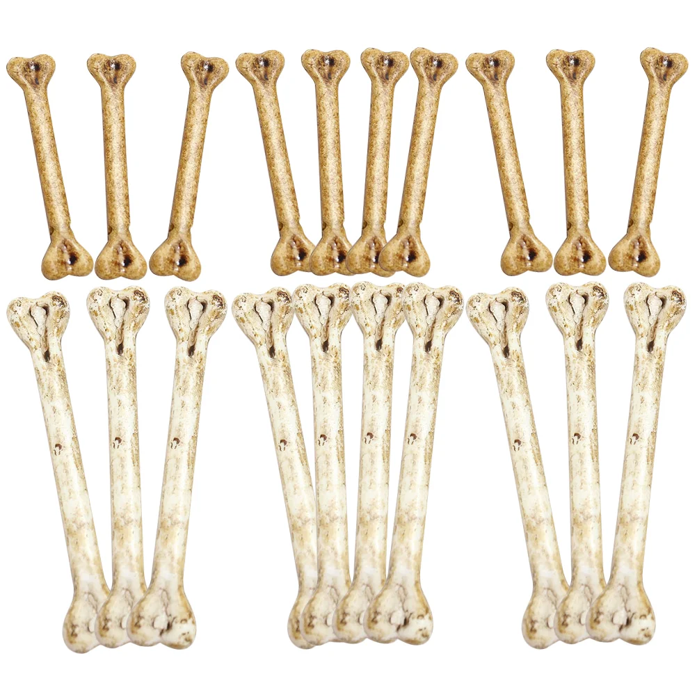 20 Pcs Bone Decor Fake Desktop Mini Halloween Decorations Outdoor for Plastic Bones Model Tabletop Charm Toys