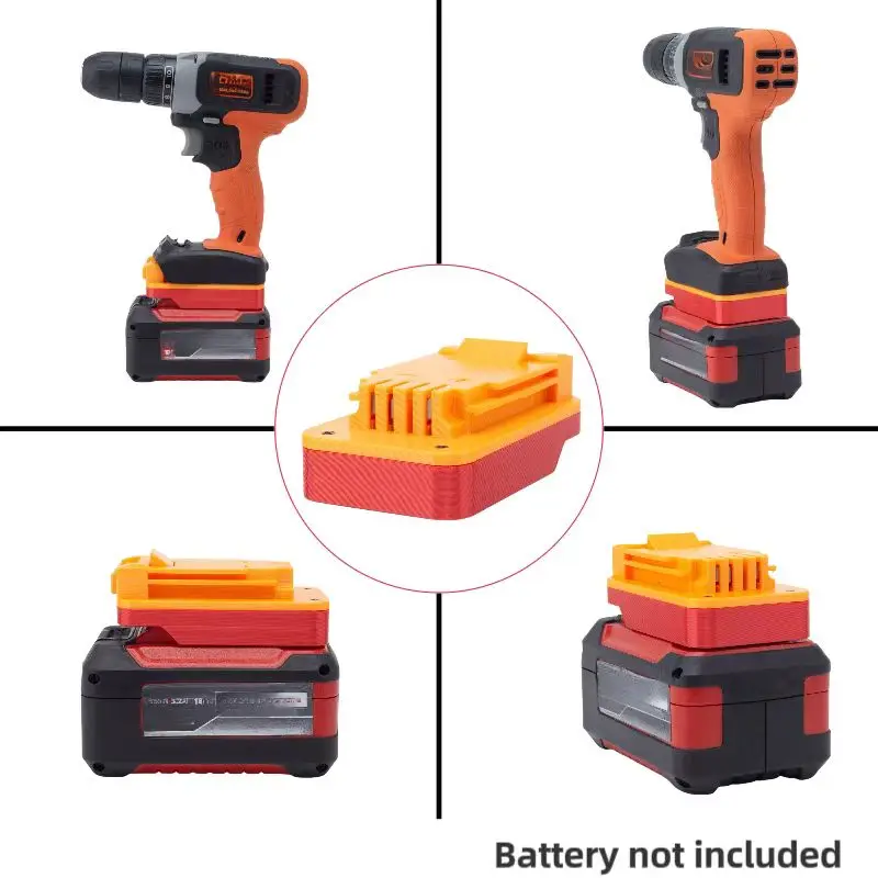 Para ozito para einhell 18v adaptador de bateria de lítio conversor para black decker power 20v ferramentas sem escova (apenas adaptador)