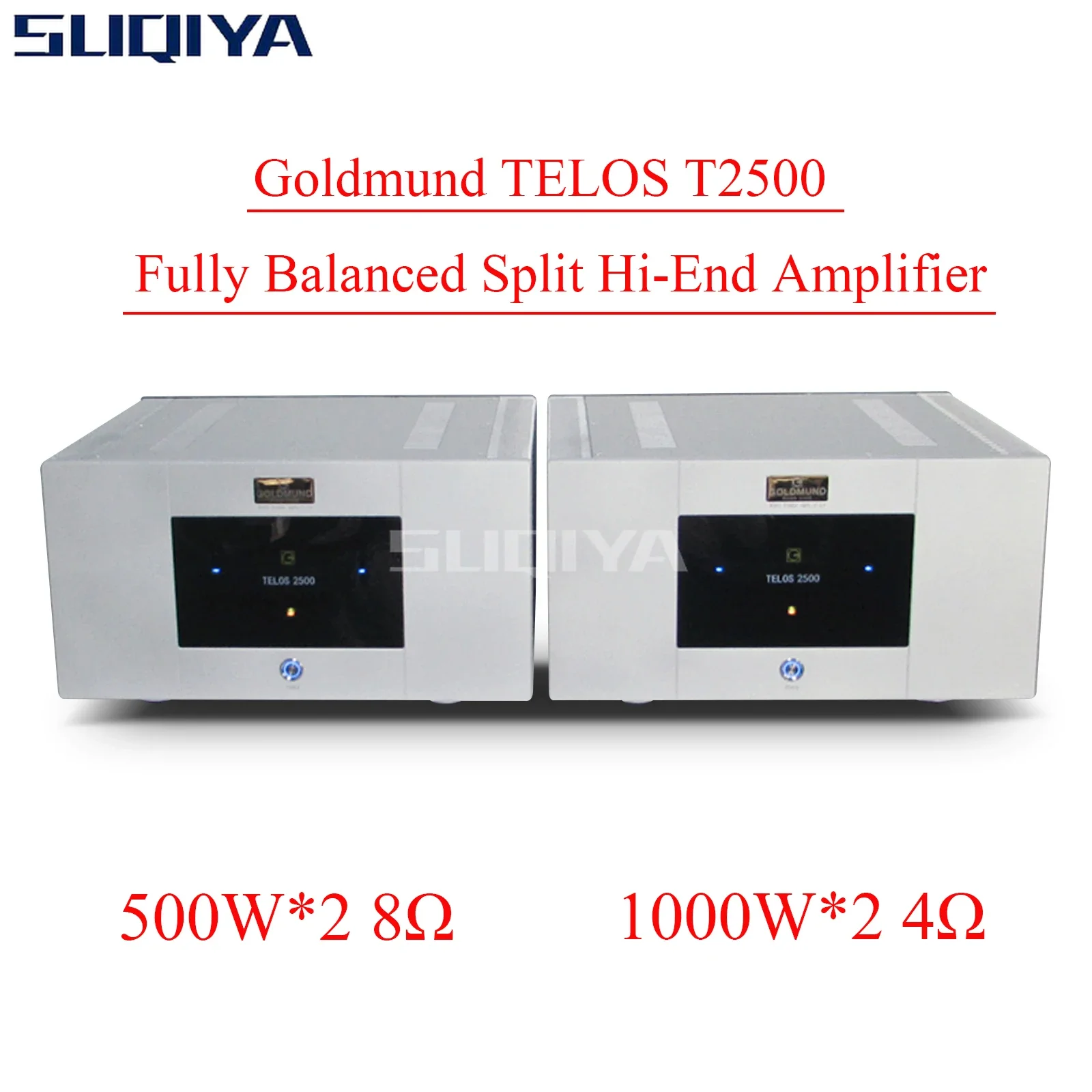 SUQIYA-Reference Goldmund Telos 2500 Amplifier 1000W*2 Class AB Fully Balanced HiFi High End Home Audio Sound Amplifier